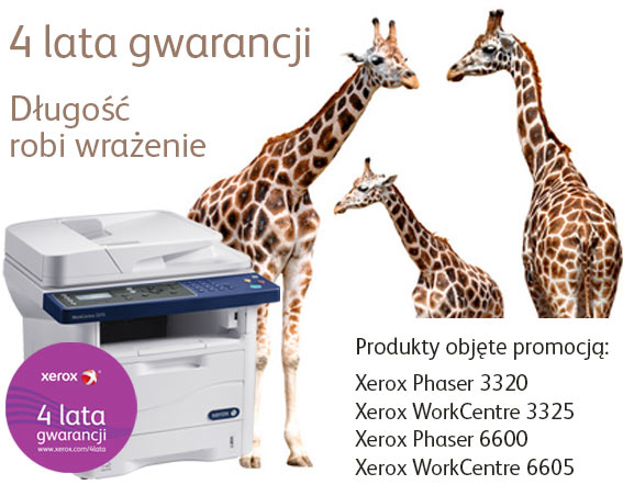 xerox promocja 4 lata gwarancji